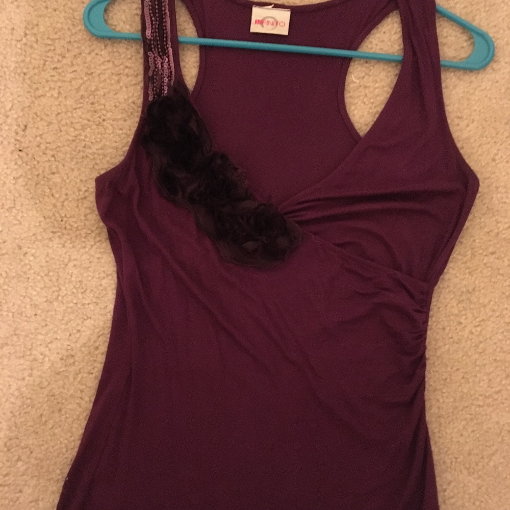 Purple race-back shirt